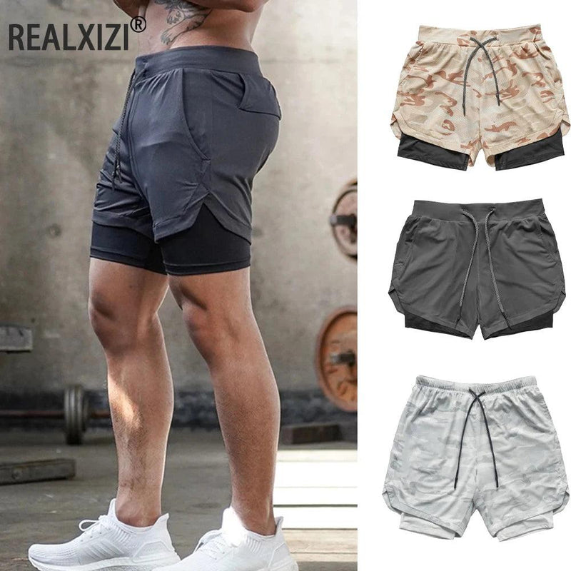 Calções Esportivos Masculinos Camuflados - PrataMart