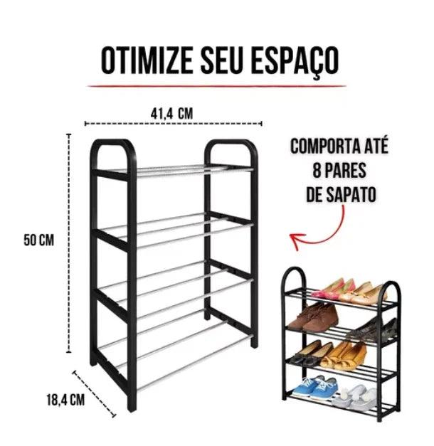 Sapateira suportando ate 8 pares de sapato - PrataMart